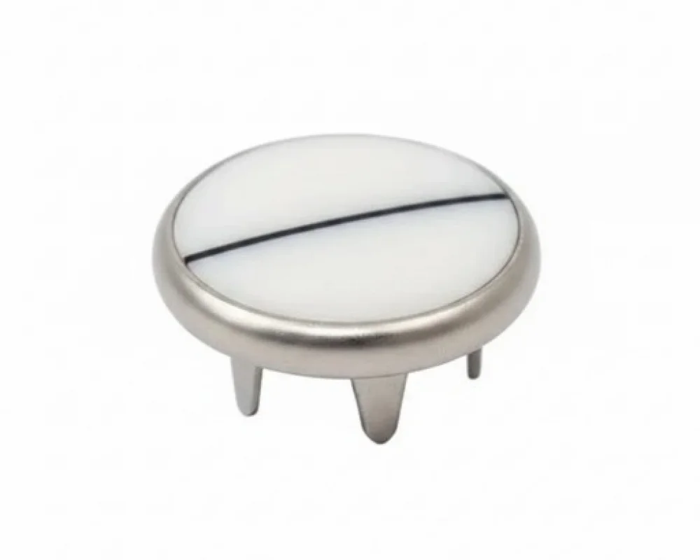 11.5 Mm Prong Snap Button Pearl Cap Part - Mat Free Nikel