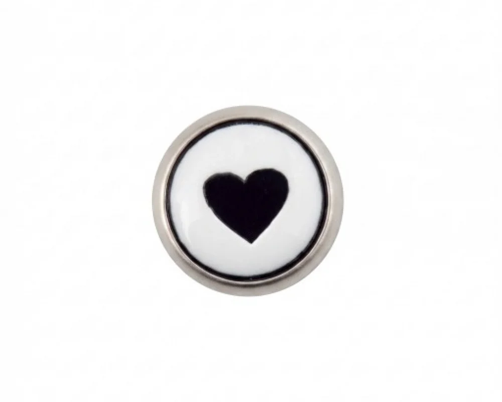 11.5 Mm Çift Kat Prong Snap Button Lasered Pearl Cap Part - Mat Free Nikel