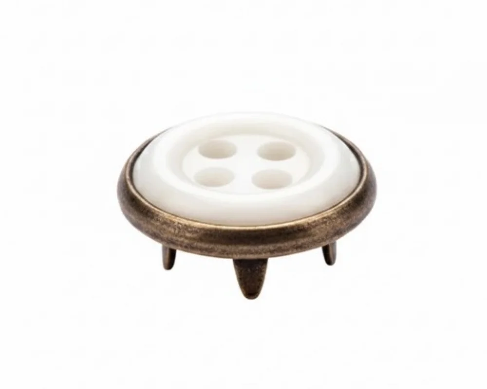 11.5 Mm Prong Snap Button With Button Design Marble Pearl Cap Part Long - Kalay Oksit