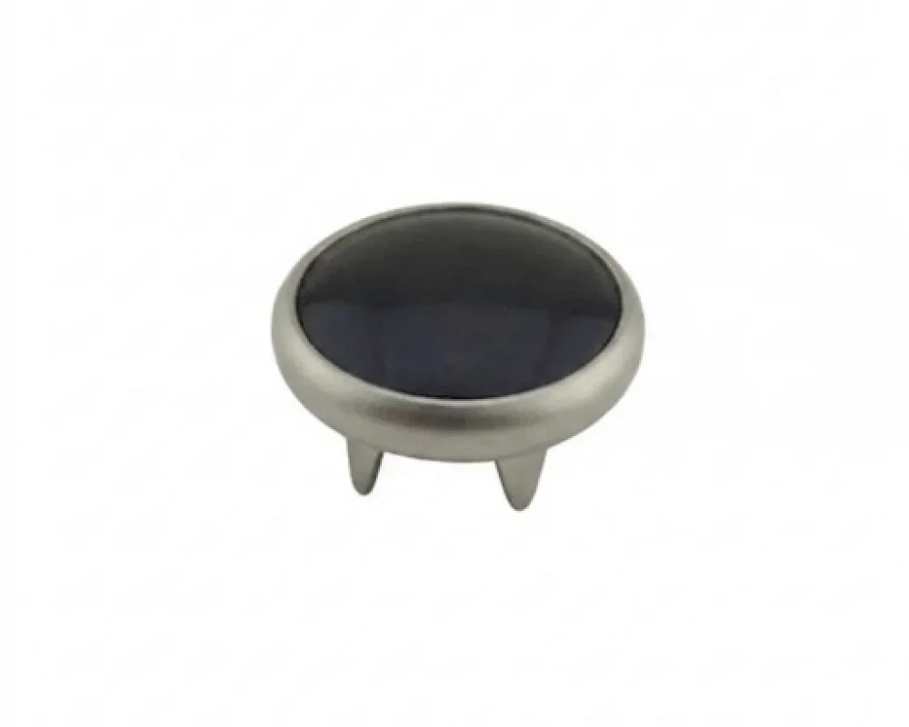 12.5 Mm Prong Snap Button Long Black Pearl Cap Part - Mat Free Nikel