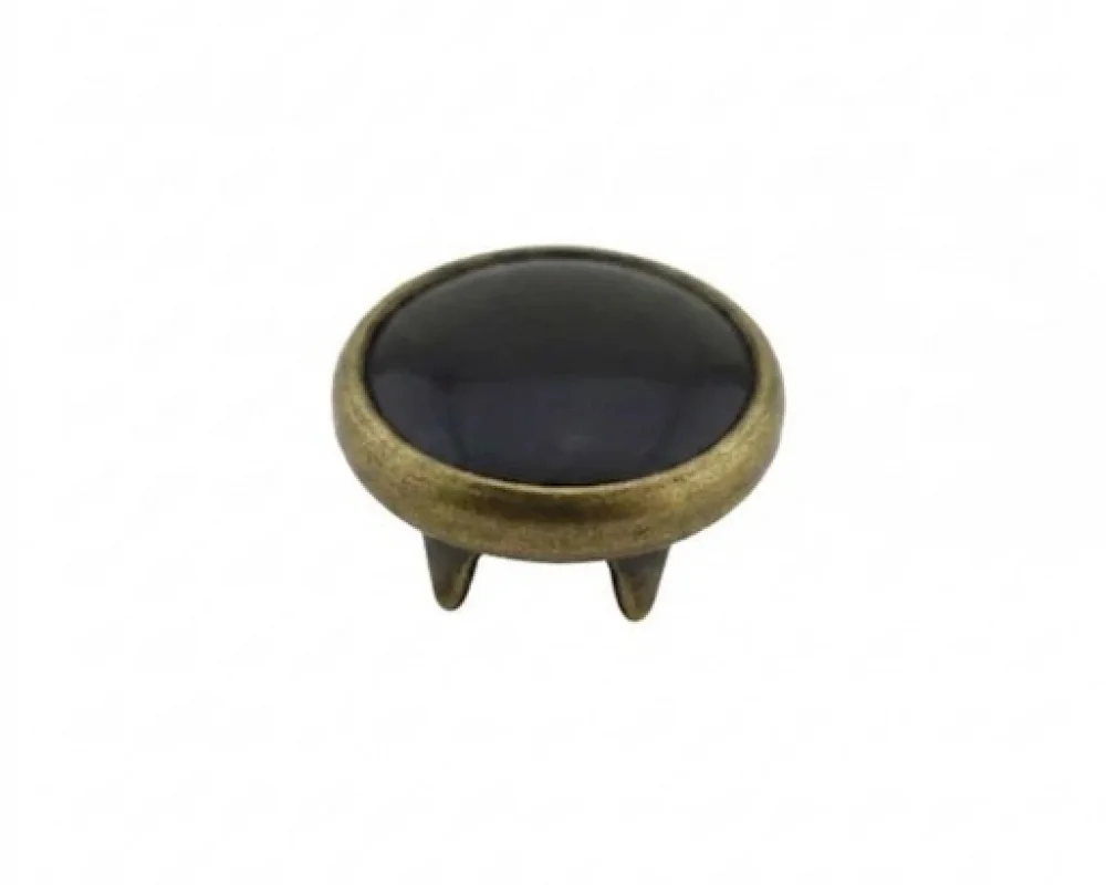 12.5 Mm Prong Snap Button Black Pearl Cap Part - Antik Sarı