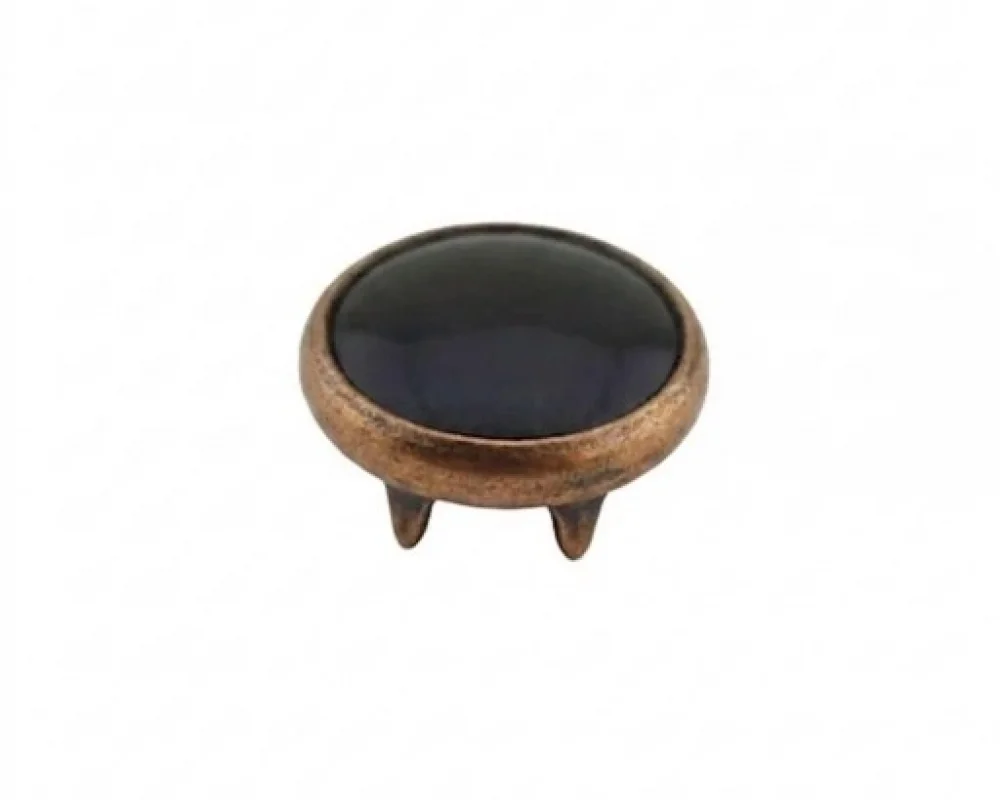 15 Mm Prong Snap Button Black Pearl Cap Part - Bakır Oksit