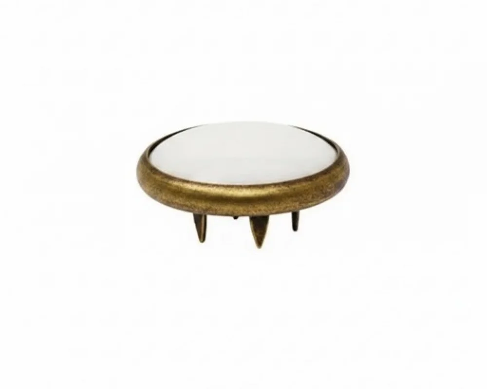 15 Mm Prong Snap Button Transparent Pearl Cap Part - Antik Sarı