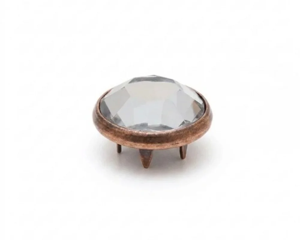 11.5 Mm Prong Snap Button Crystal Cap Part Long - Bakır Oksit