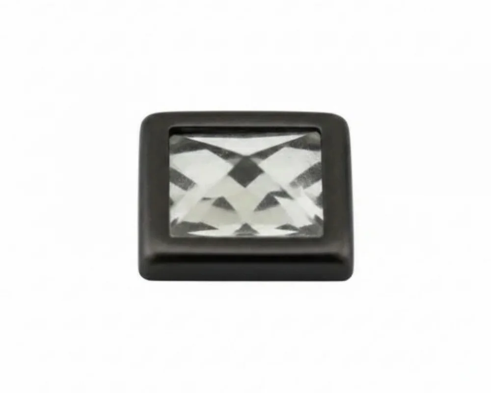 11X11 Mm Prong Snap Button Square Acrylıc Cap - Siyah Nikel*