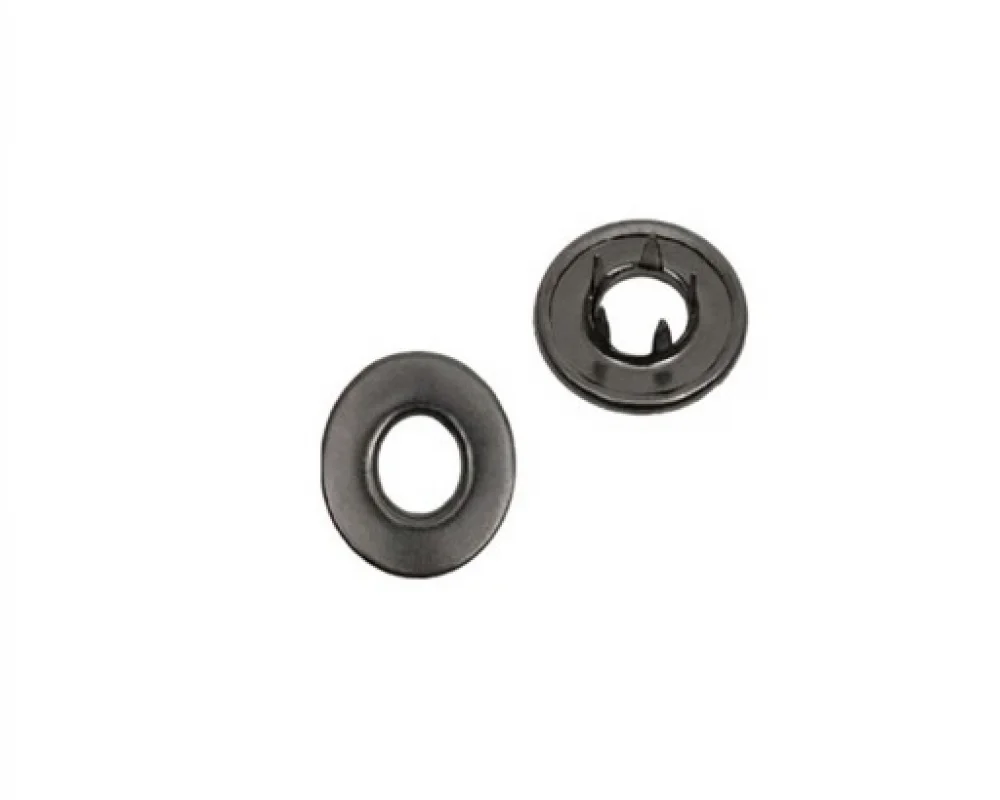 16 Mm Prong Snap Button Hollow Cap Part (10.5 Mm Kesicili) - Siyah Free Nikel