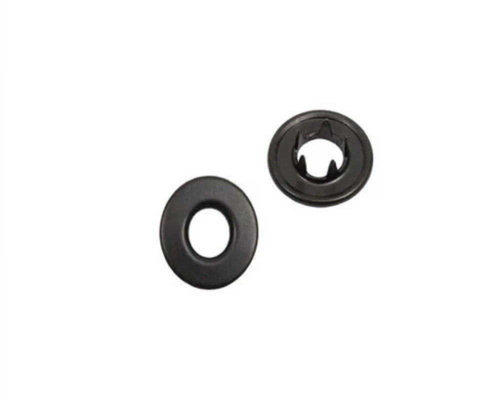 16 Mm Prong Snap Button Hollow Cap Part (10.5 Mm Kesicili) - Avrupa Siyah Oksit