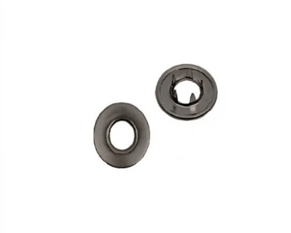 16 Mm Prong Snap Button Hollow Cap Part (10.5 Mm Kesicili) - Siyah Nikel*