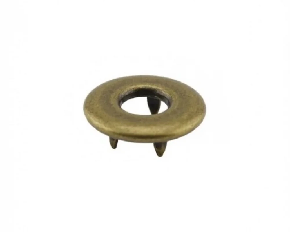 12.5 Mm Prong Snap Button Hollow Cap Part - Antik Sarı
