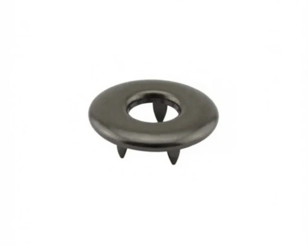15 Mm Prong Snap Button Hollow Cap Part Long - Siyah Free Nikel