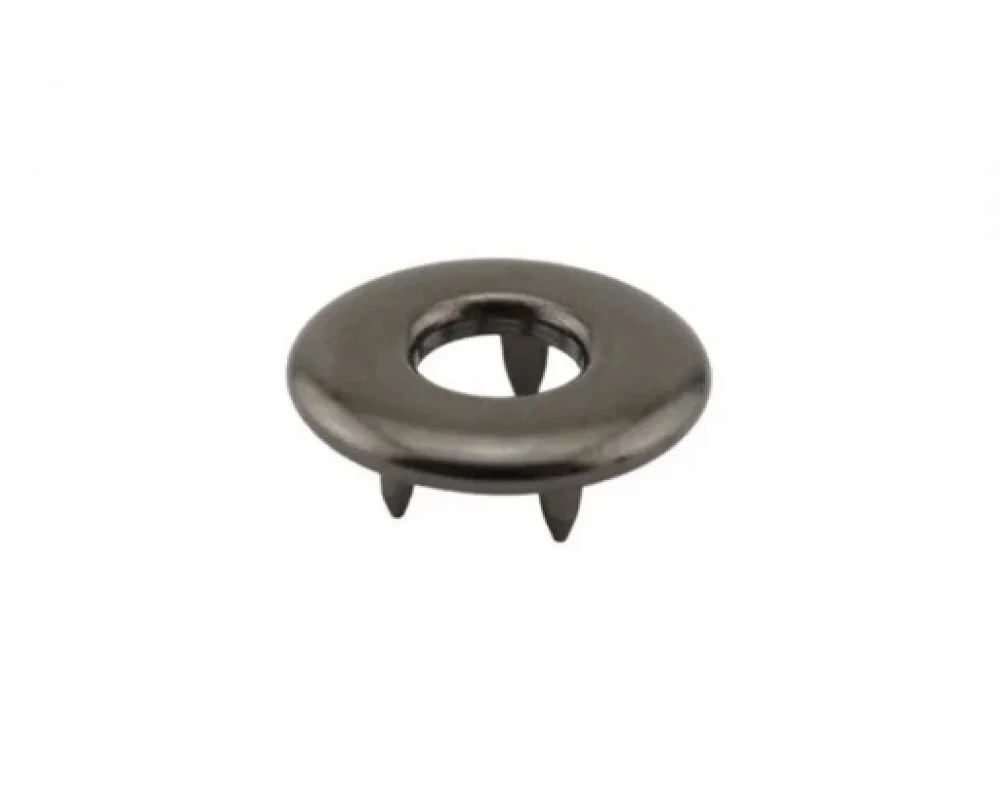 17 Mm Prong Snap Button Hollow Cap Part - Siyah Nikel*