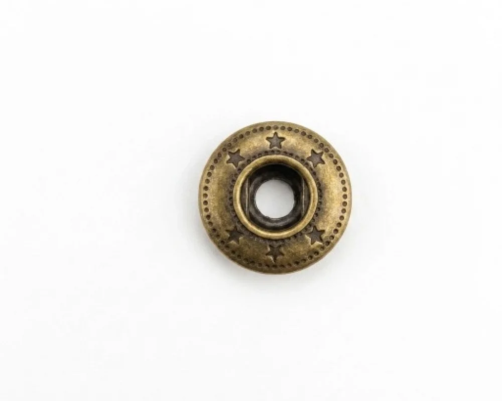 Spring Snap Button Socket Part Standart (Six Star Socket Logo) - Antik Sarı