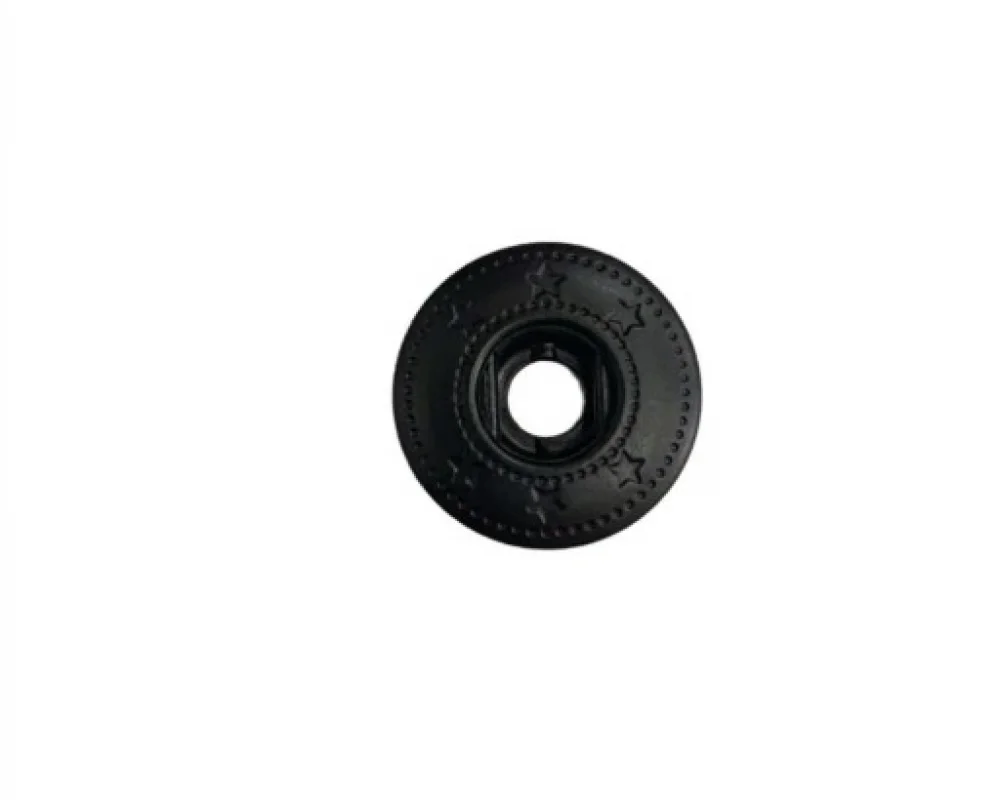 Spring Snap Button Socket Part Standart (Six Star Socket Logo) - Avrupa Siyah Oksit
