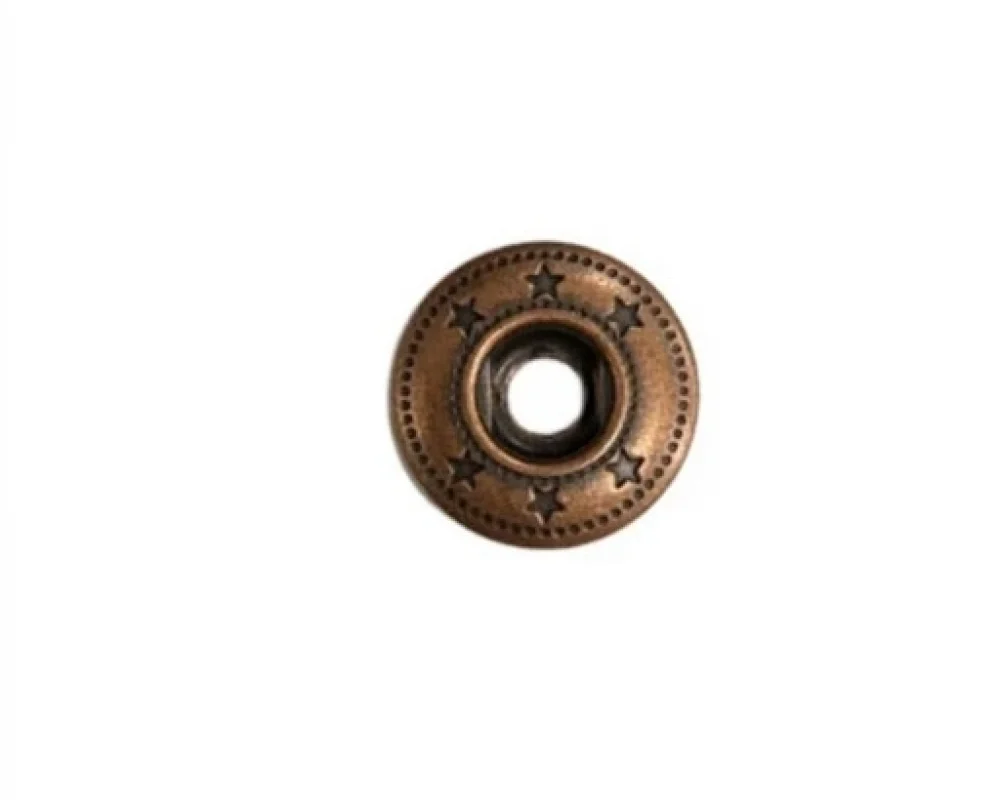 Spring Snap Button Socket Part Standart (Six Star Socket Logo) - Bakır Oksit