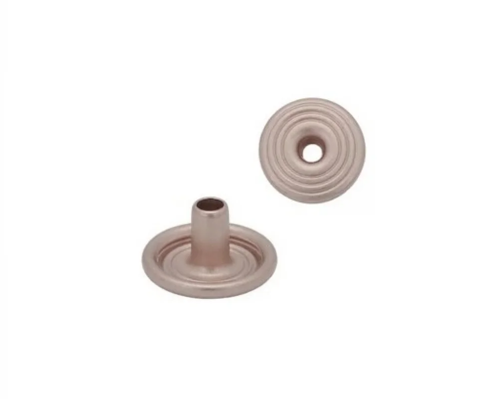 Spring Snap Button Under Three Parts With Self Capped (Round Pattern) - Bakırlı Kalay