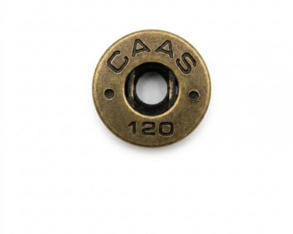 Caas 120 Flat Type Spring Snap Button Socket Part With Fosfor Bronz - Antik Sarı