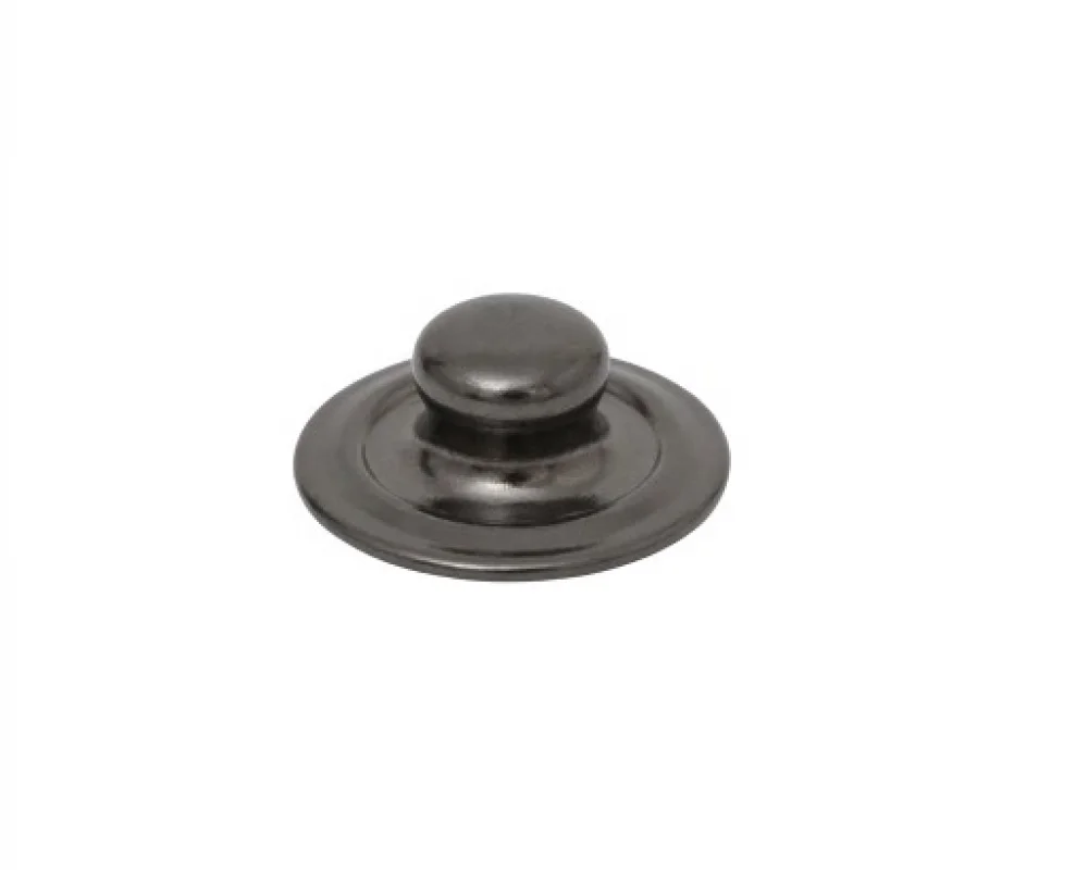 Caas 125 Flat Type Spring Snap Button Stud Part - Siyah Free Nikel