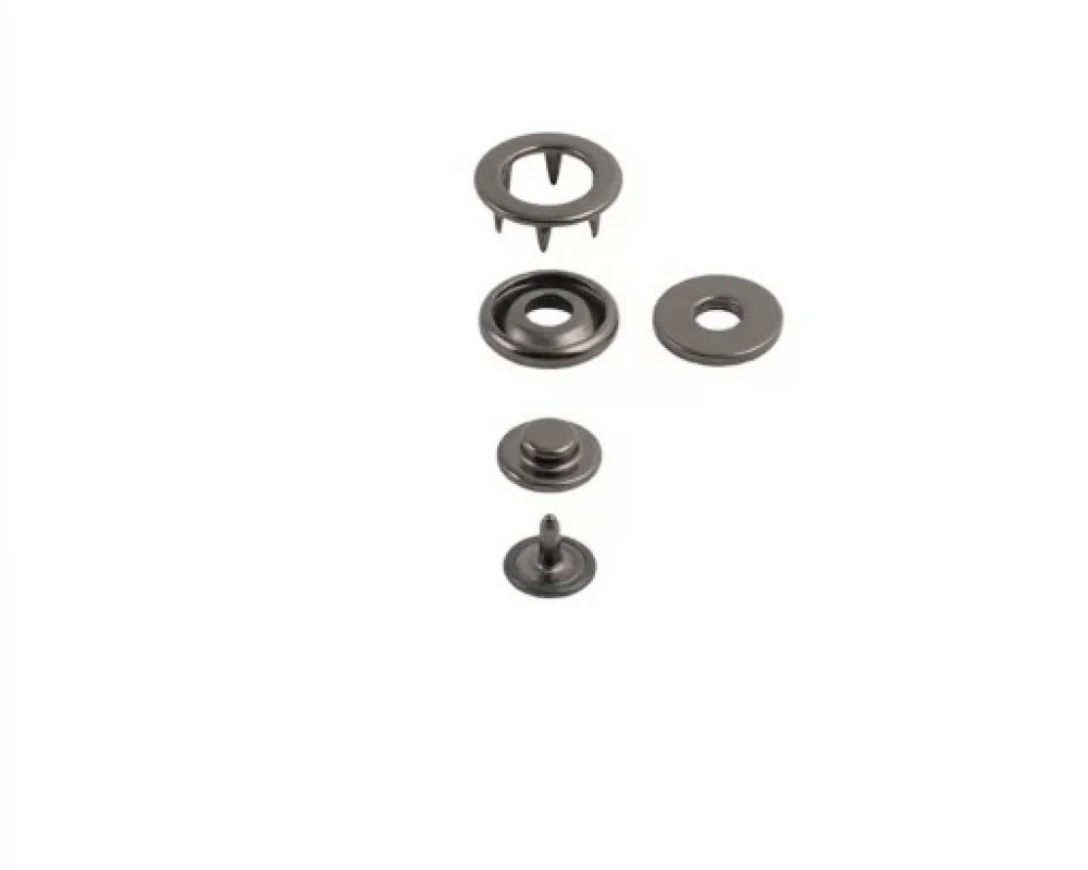 Tr 1000 Snap Button 15 Mm - Siyah Free Nikel