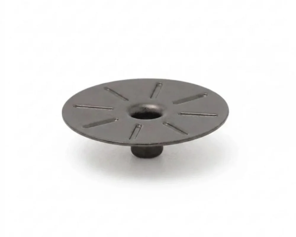 12 Mm Hıdden Cap Wıth Patterned Part - Siyah Free Nikel