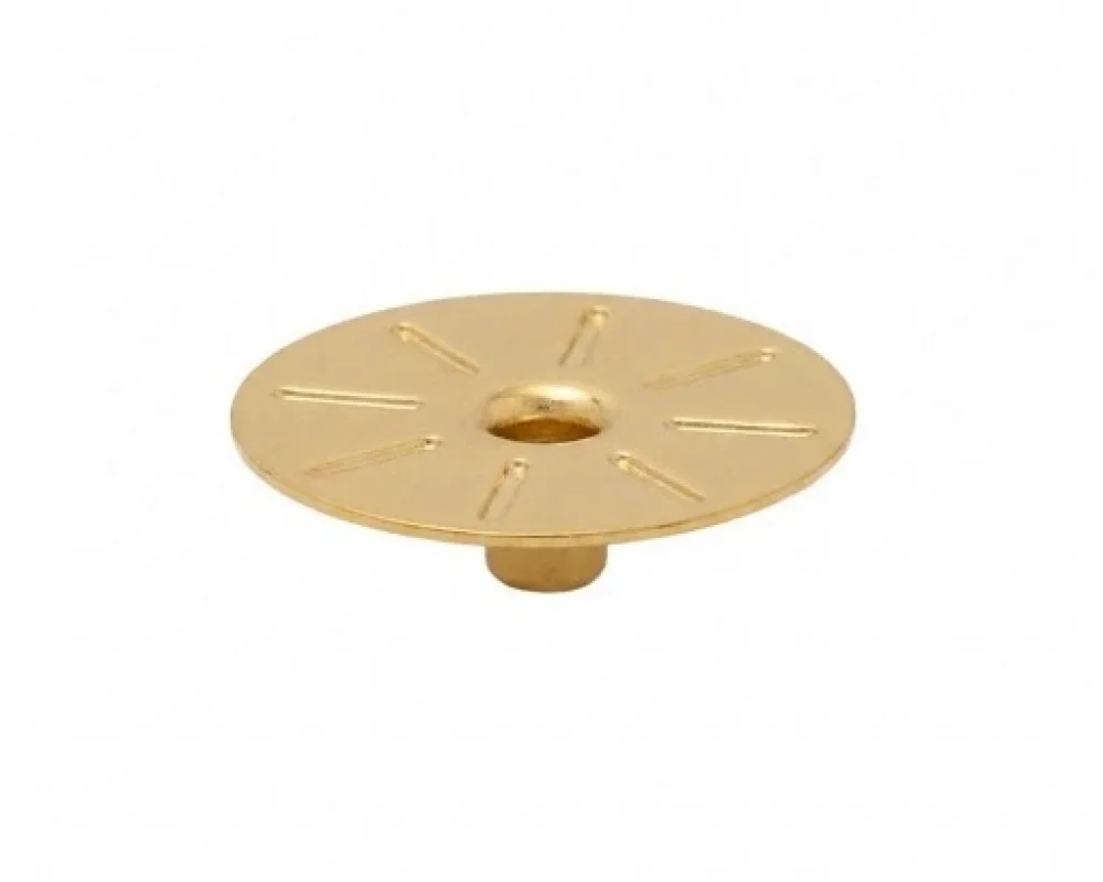 12 Mm Hıdden Cap Wıth Patterned Part - Sıcak Sarı Free Nikel