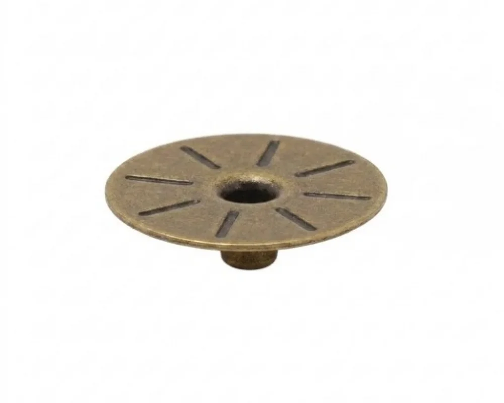 16 Mm Hıdden Cap Wıth Patterned Part - Antik Sarı