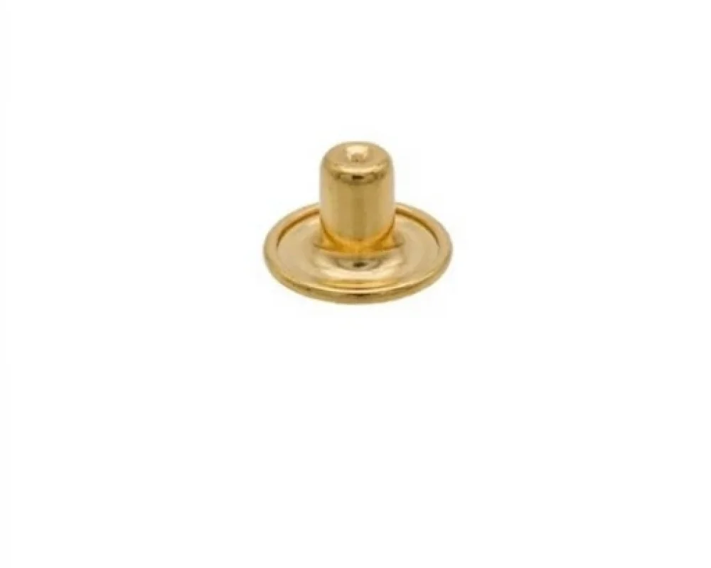 Alfa Spring Snap Button Post Part With Cap - Sıcak Sarı Free Nikel