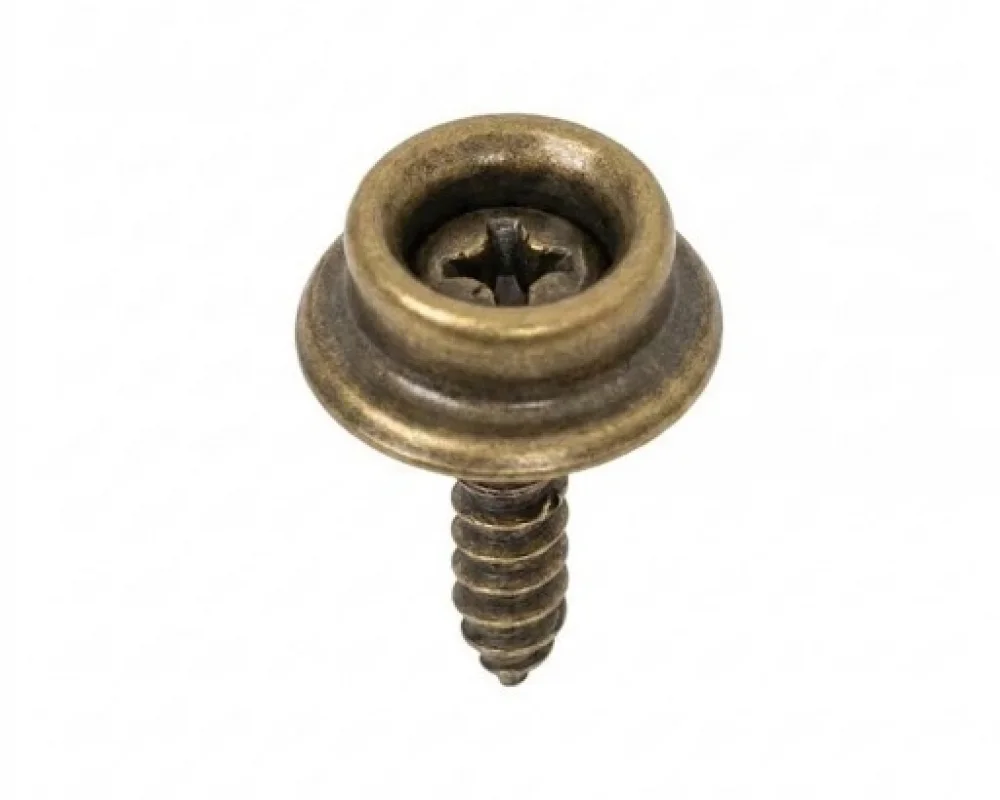 Maxı Pres Snap Button Screw Stud Part - Antik Sarı