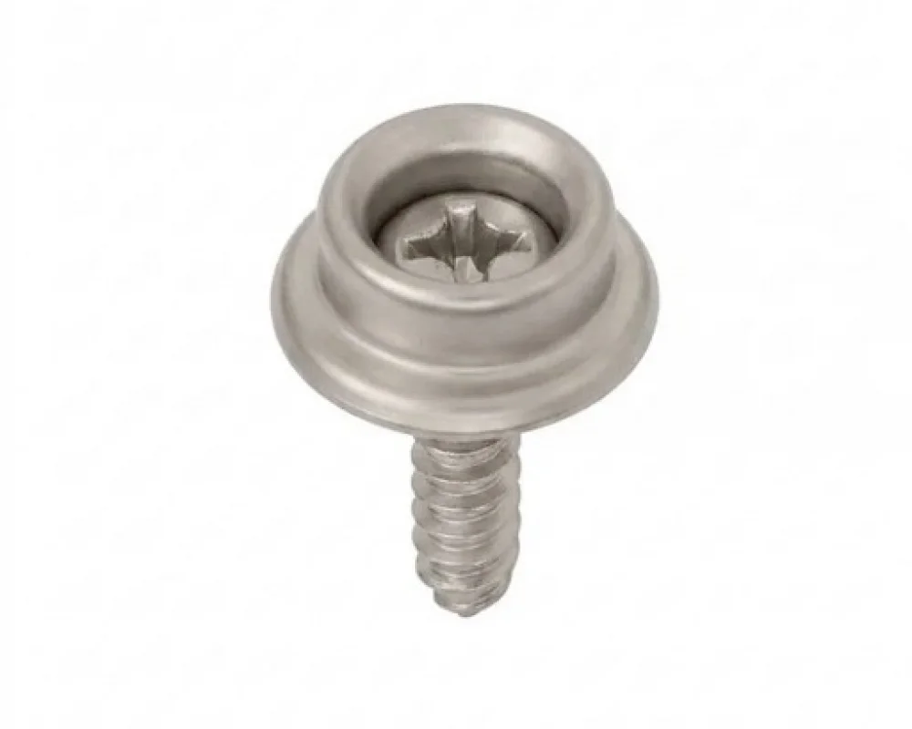 Maxı Pres Snap Button Screw Stud Part - Mat Free Nikel