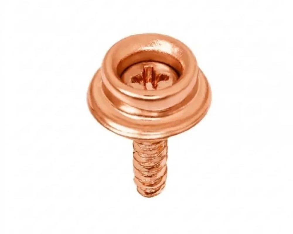 Maxı Pres Snap Button Screw Stud Part - Bakır