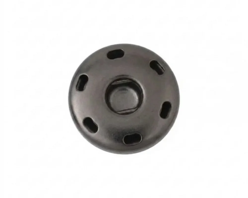 17 Mm Elde Dikme Çıtçıt Dişi Parça 6 Delik - Siyah Free Nikel
