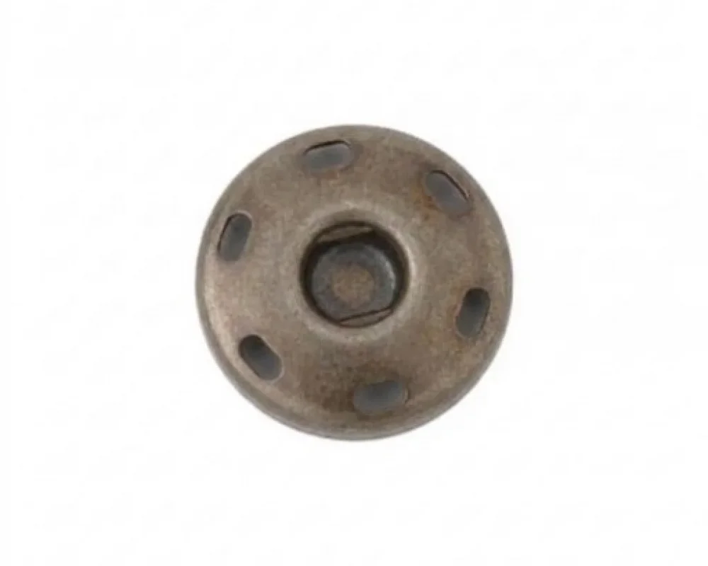 17 Mm Elde Dikme Çıtçıt Dişi Parça 6 Delik - Kalay Oksit