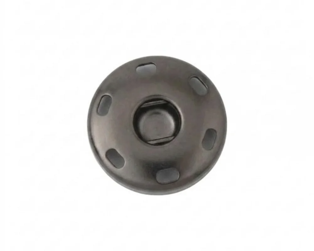 17 Mm Elde Dikme Çıtçıt Dişi Parça 6 Delik - Siyah Nikel*