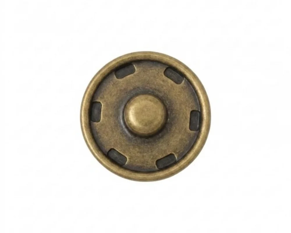 19 Mm Elde Dikme Çıtçıt Erkek Parça - Antik Sarı