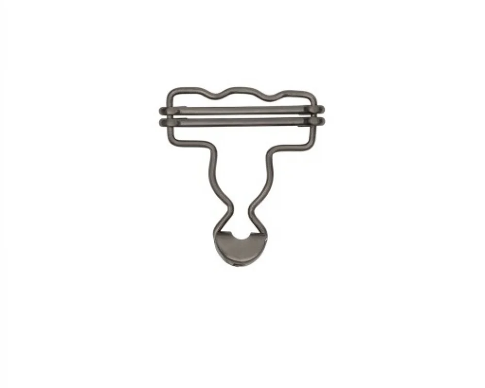 B-30 Dalgalı Salopette Buckle Wıth Double Adjustment Wıth Speacıal Head - Siyah Free Nikel