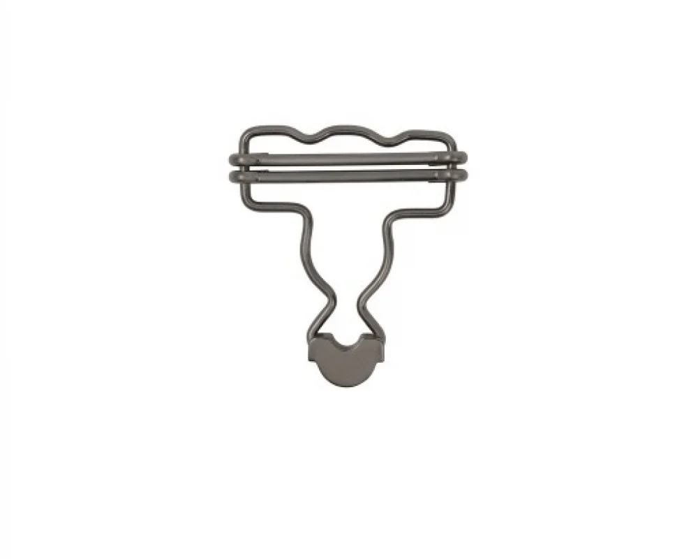 B-30 Dalgalı Salopette Buckle Wıth Double Adjustment Wıth Calassıc Head - Siyah Free Nikel