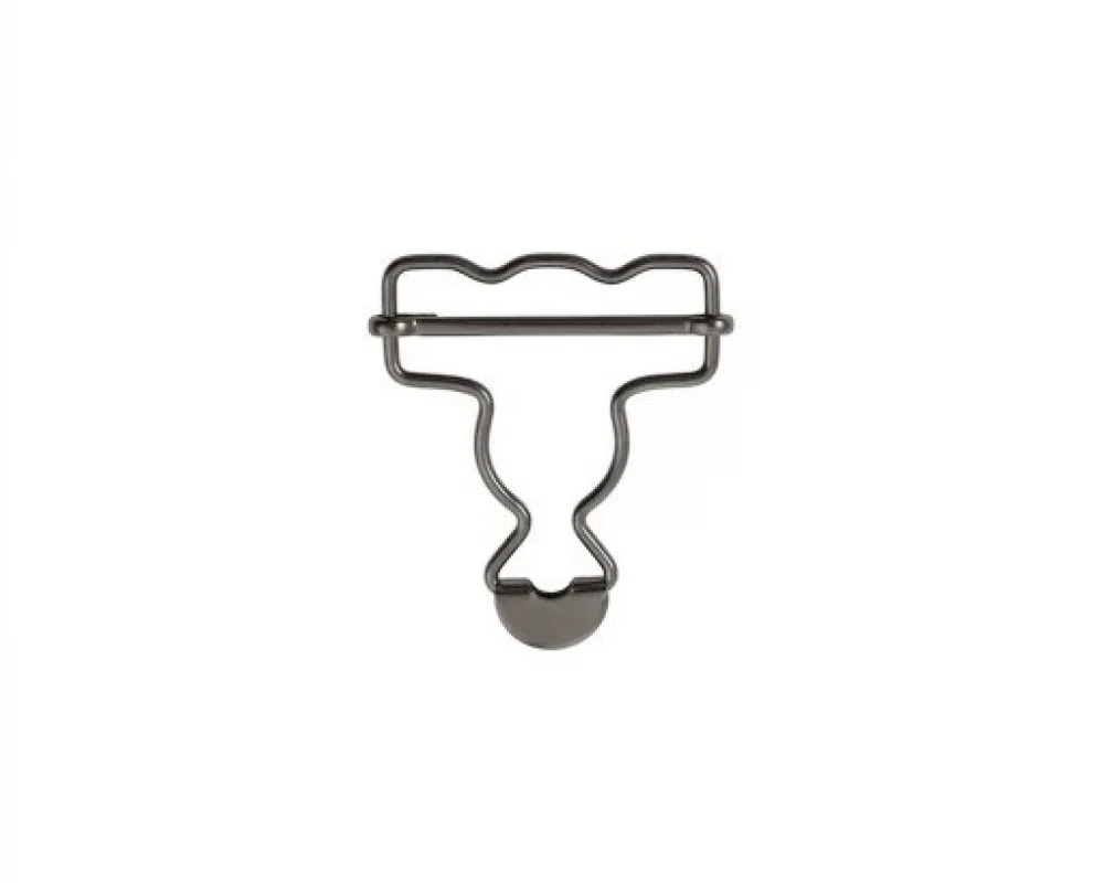 B-35 Dalgalı Salopette Buckle Wıth Sıngle Adjustment Wıth Standart Head - Siyah Free Nikel