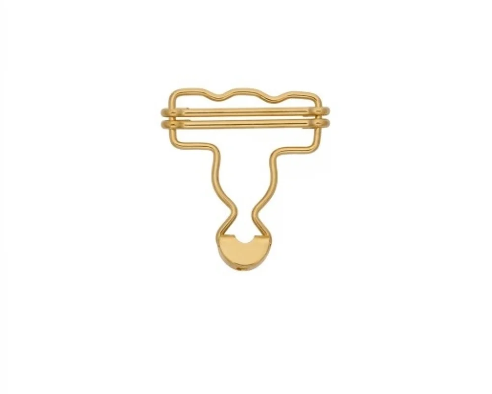 B-35 Dalgalı Salopette Buckle Wıth Double Adjustment Wıth Speacıal Head - Sıcak Sarı Free Nikel