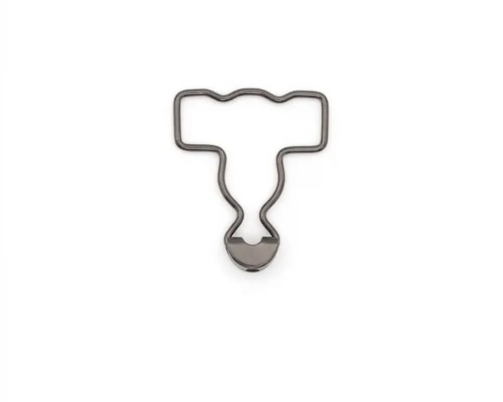 B-40 Dalgalı Salopette Buckle Wıthout Adjustment Wıth Standart Head - Siyah Free Nikel