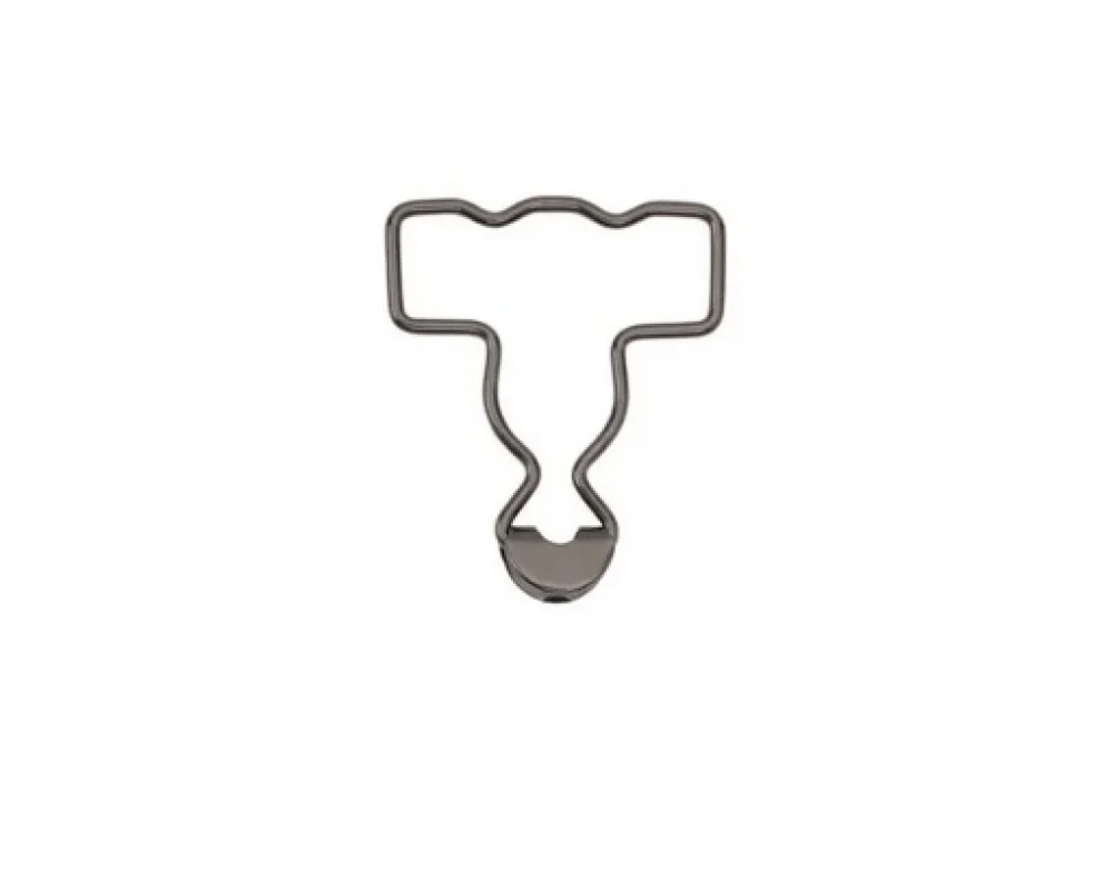 B-40 Dalgalı Salopette Buckle Wıthout Adjustment Wıth Standart Head - Siyah Nikel*