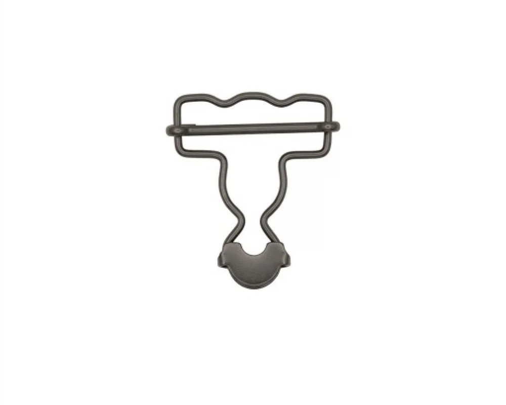 B-40 Dalgalı Salopette Buckle Wıth Sıngle Adjustment Wıth Calssıc Head - Siyah Free Nikel