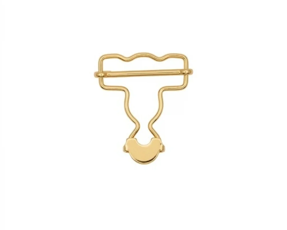 B-40 Dalgalı Salopette Buckle Wıth Sıngle Adjustment Wıth Calssıc Head - Sıcak Sarı Free Nikel