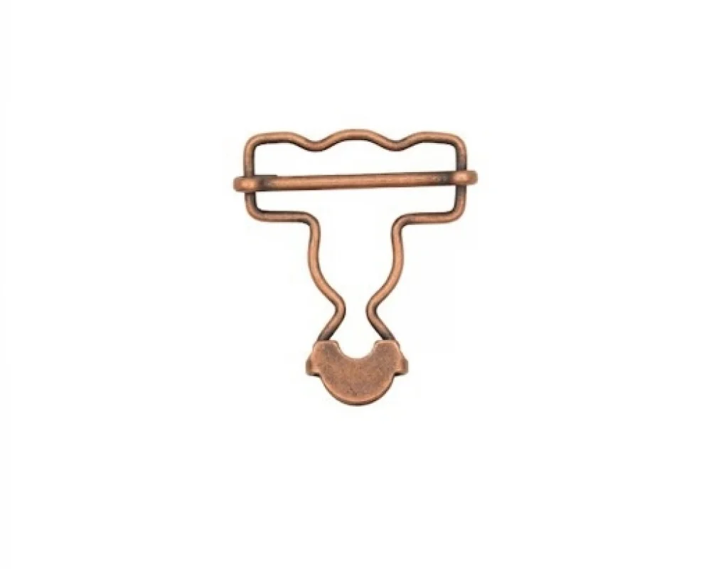 B-40 Dalgalı Salopette Buckle Wıth Sıngle Adjustment Wıth Calssıc Head - Bakır Oksit