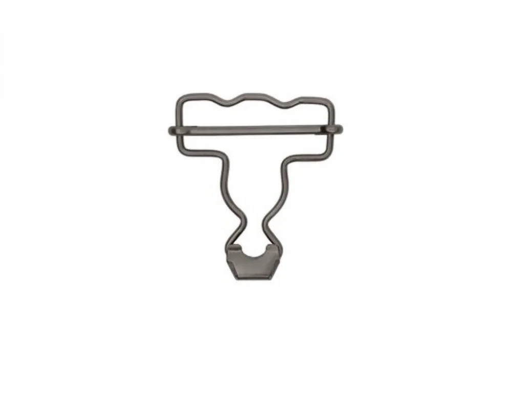 B-40 Dalgalı Salopette Buckle Wıth Sıngle Adjustment Wıth Specıal Head - Siyah Free Nikel