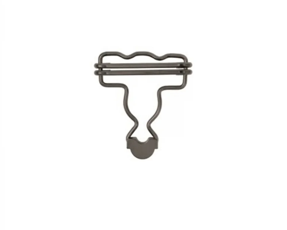 B-40 Dalgalı Salopette Buckle Wıth Double Adjustment Wıth Calassıc Head - Siyah Nikel*