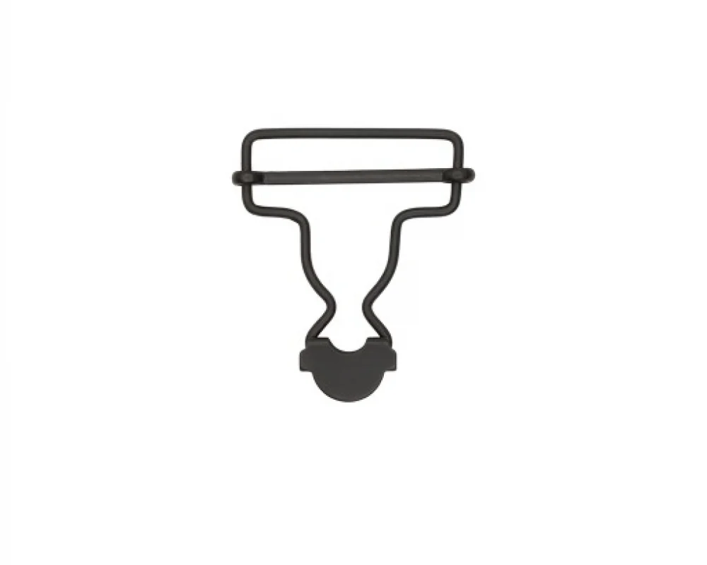 B-40 Düz Salopette Buckle Wıth Sıngle Adjustment Wıth Calssıc Head - Avrupa Siyah Oksit