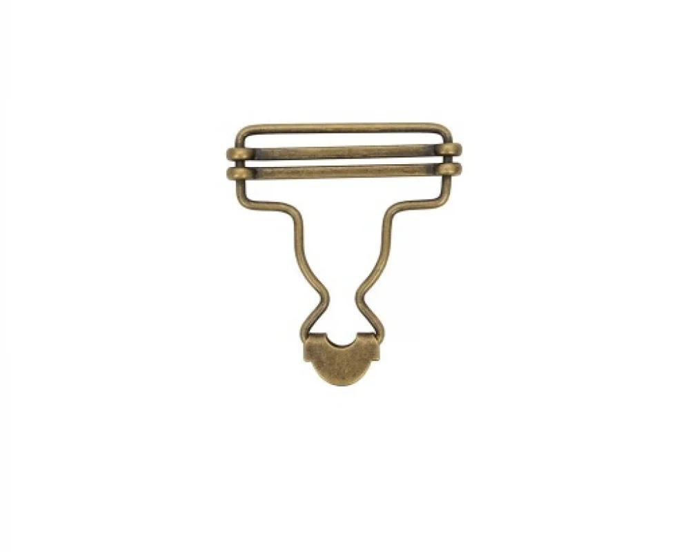 B-40 Düz Salopette Buckle Wıth Double Adjustment Wıth Calassıc Head - Antik Sarı