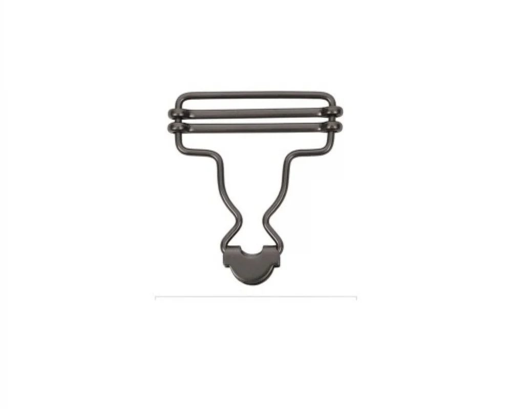 B-40 Düz Salopette Buckle Wıth Double Adjustment Wıth Calassıc Head - Siyah Nikel*