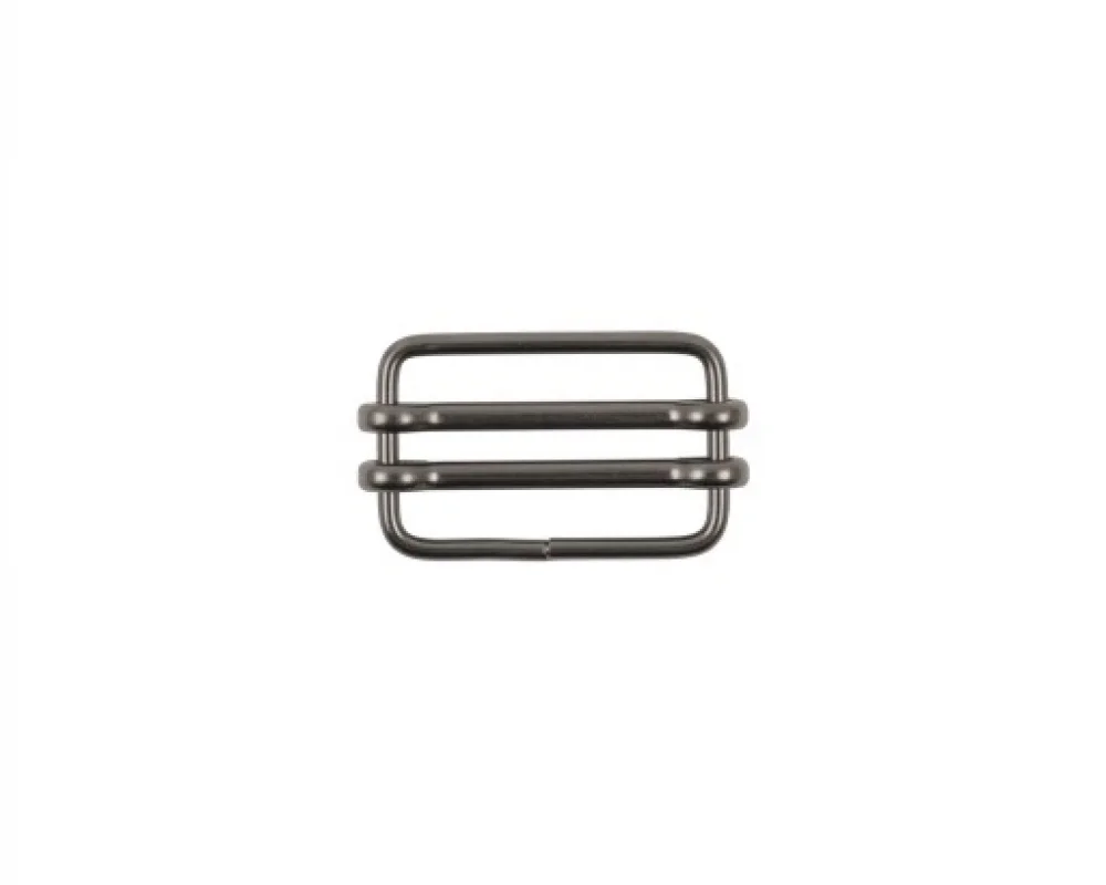 2.5 Cm Ayar Toka Çift Sürgülü - Siyah Free Nikel