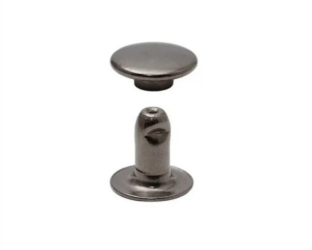 6 Mm Trop Rıvet Cap Part Long - Siyah Free Nikel