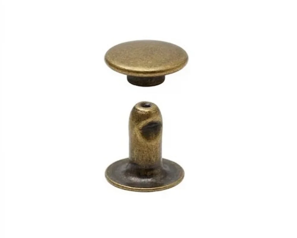 7 Mm Trop Rıvet Cap Part Long - Antik Sarı